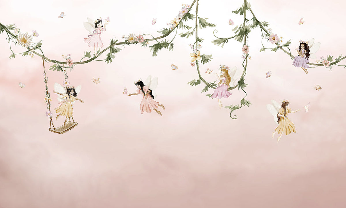 Dream Flight Wall Mural in your room — zoomed