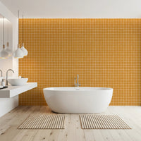Modern amber grid wallpaper for a creative studio.