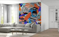 An artistic minimalist form mural for home decor., GD5389