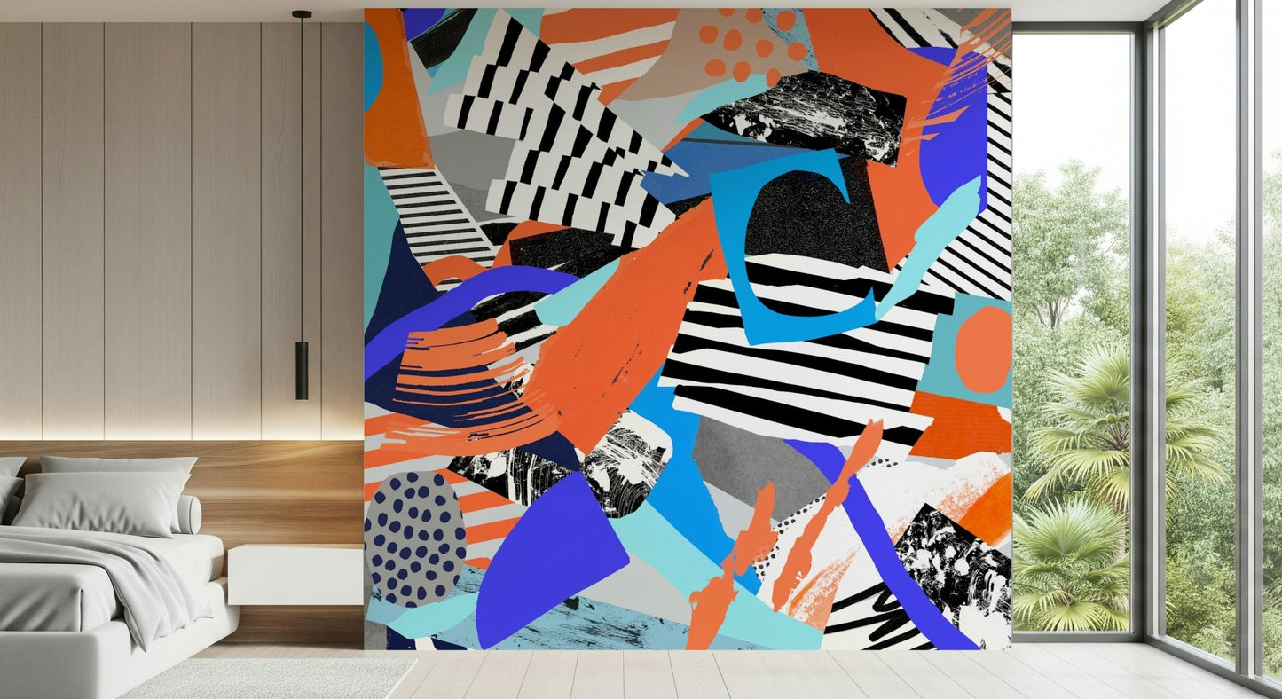 A beautiful modern art wall mural of delicate color., GD5389
