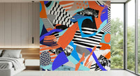 A beautiful modern art wall mural of delicate color., GD5389