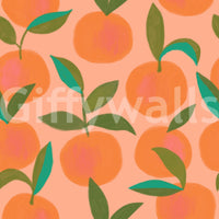 Cheerful orange tree wallpaper
