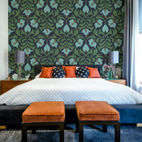 Captures the essence of a beautifully serene garden at night.
