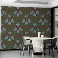 The texture appears smooth and refined, like a historical textile or painting.
