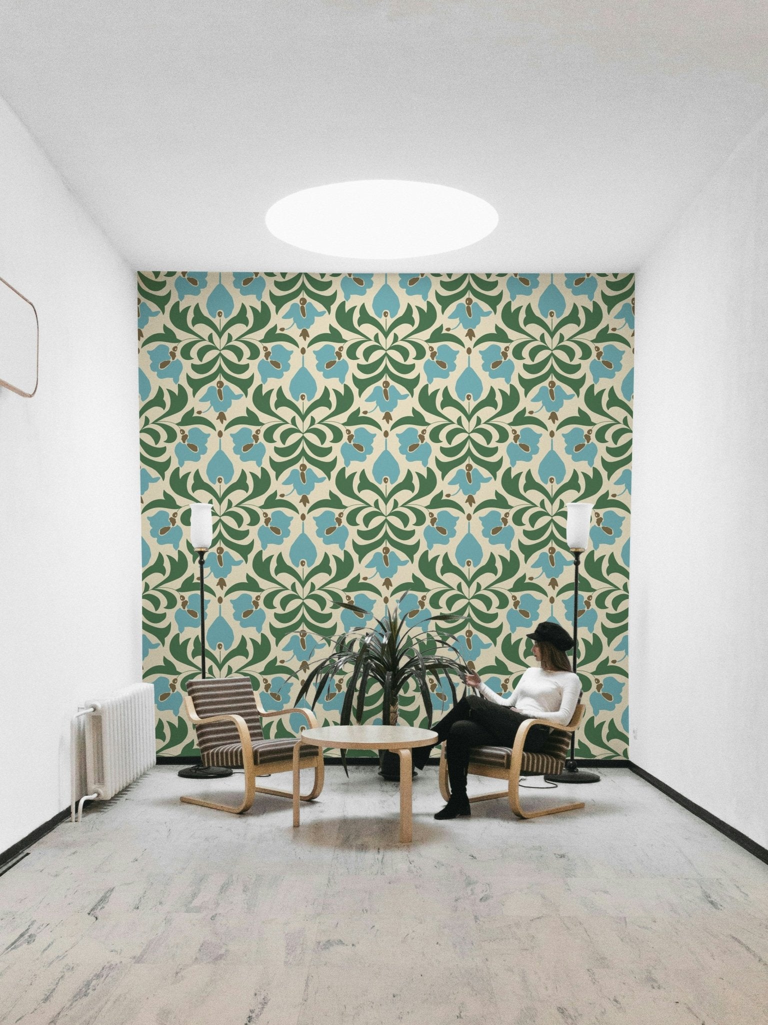 The color palette is composed of soft, calming, and harmonious tones.
