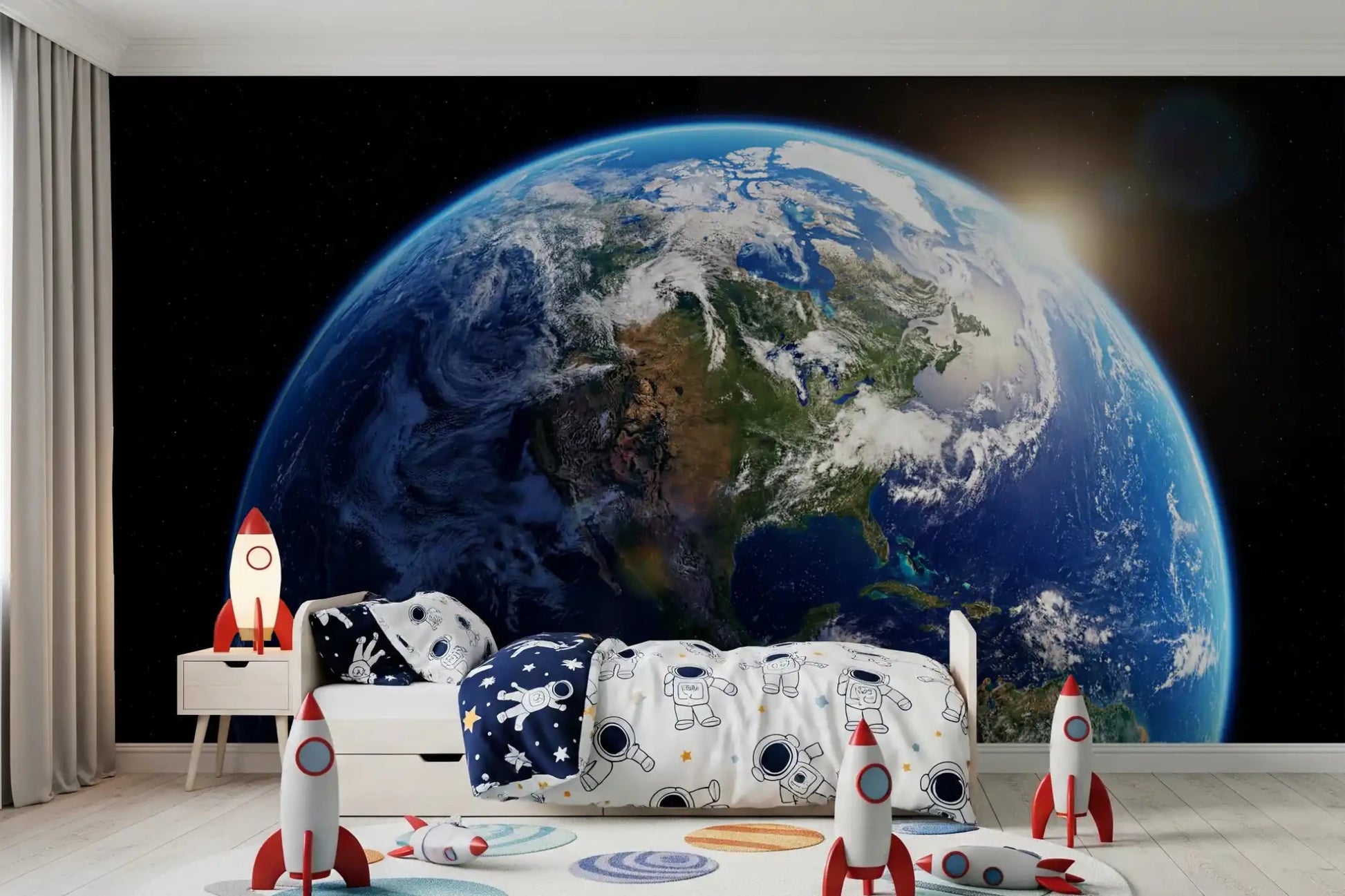 Orbital Dawn Wall Mural