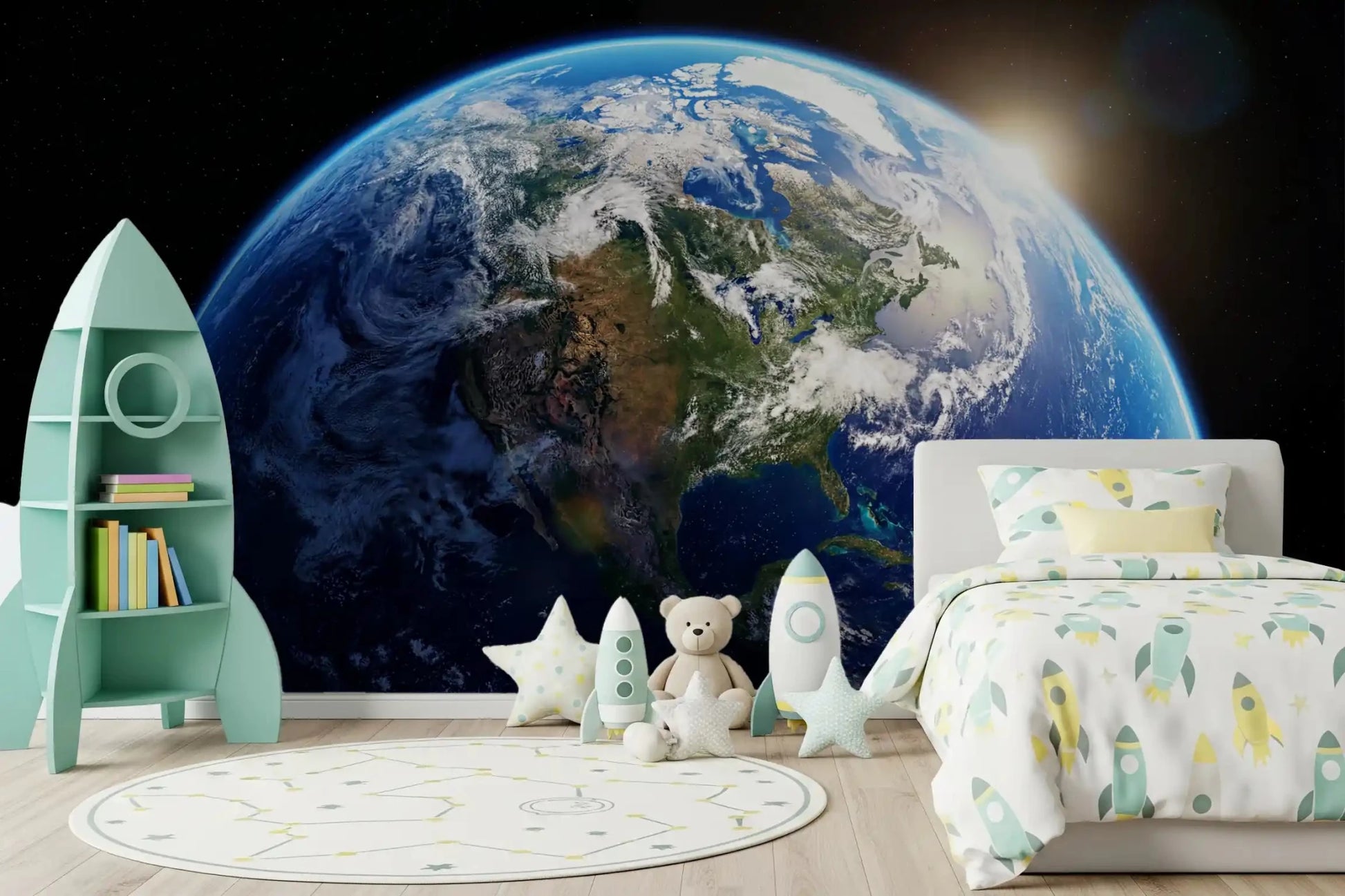 Orbital Dawn Wall Mural