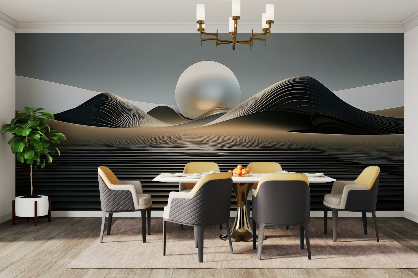 Elegant Orbital Dunes wallpaper for creative interiors

