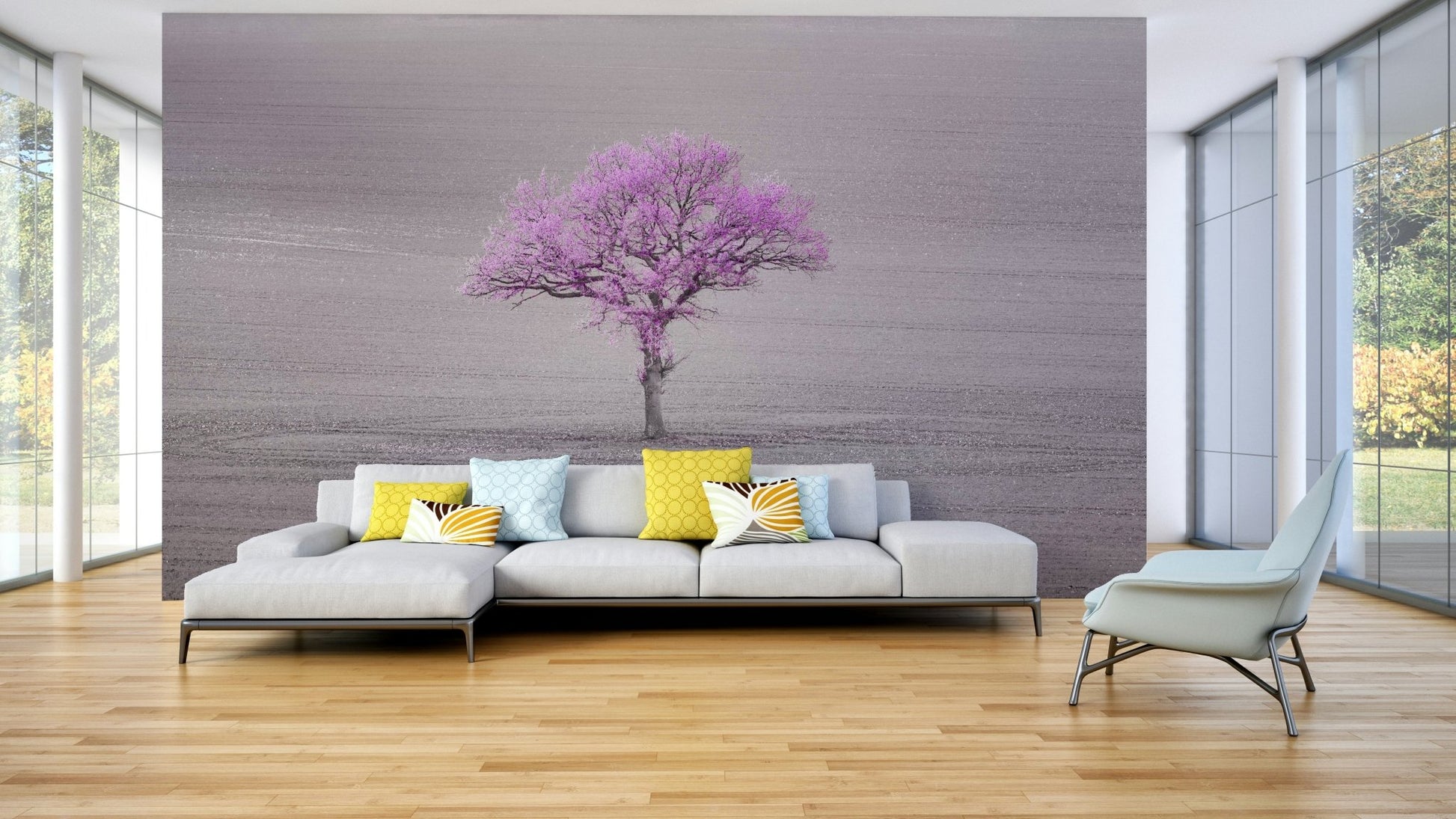 Soft hues and intricate botanical details.

