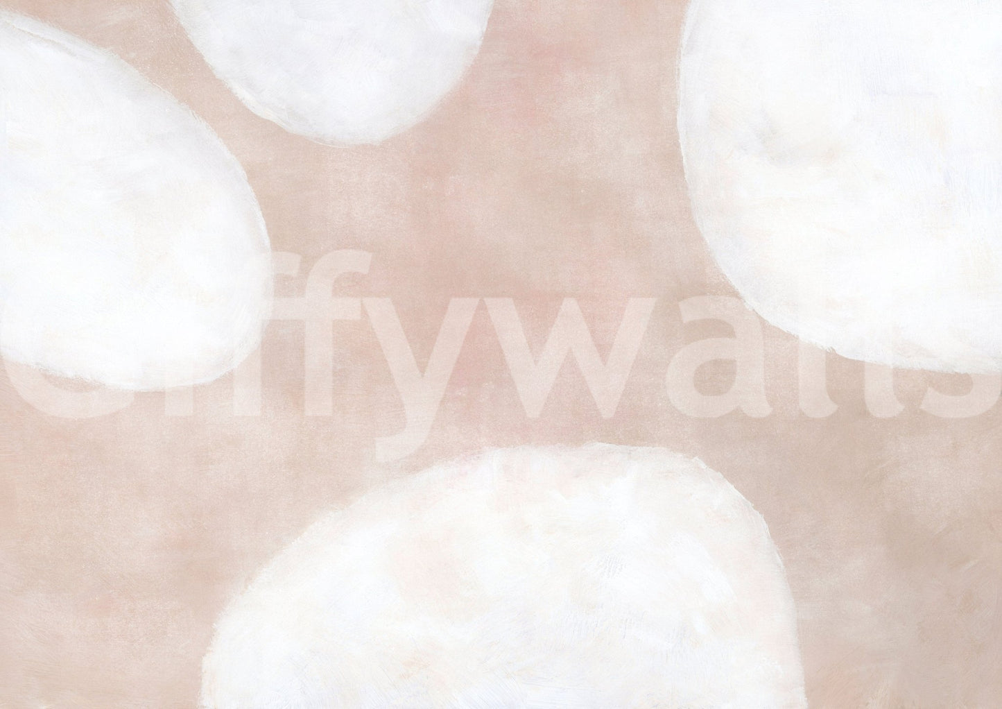 Earthy tones modern shape mural

