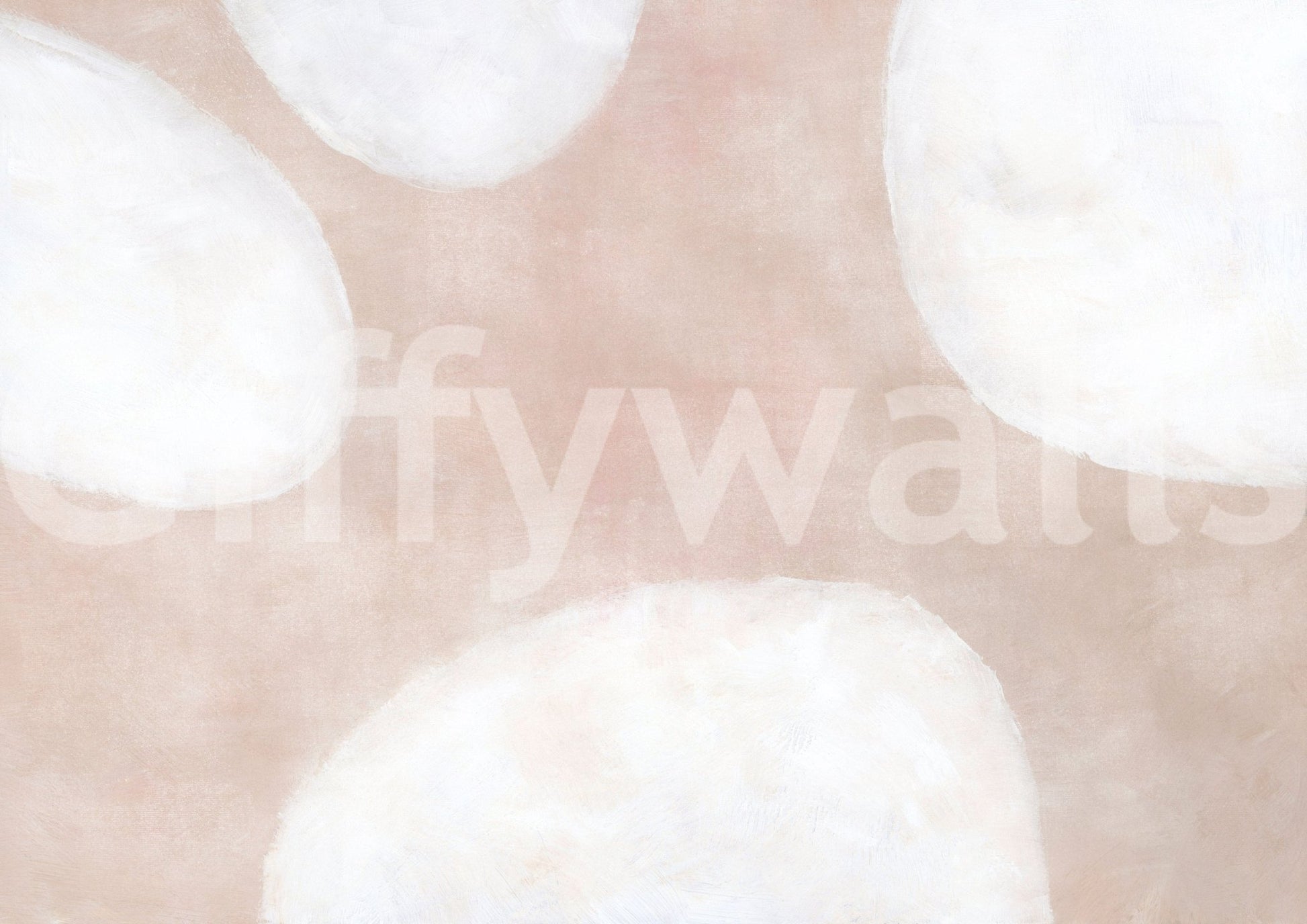 Earthy tones modern shape mural

