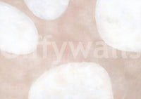 Earthy tones modern shape mural

