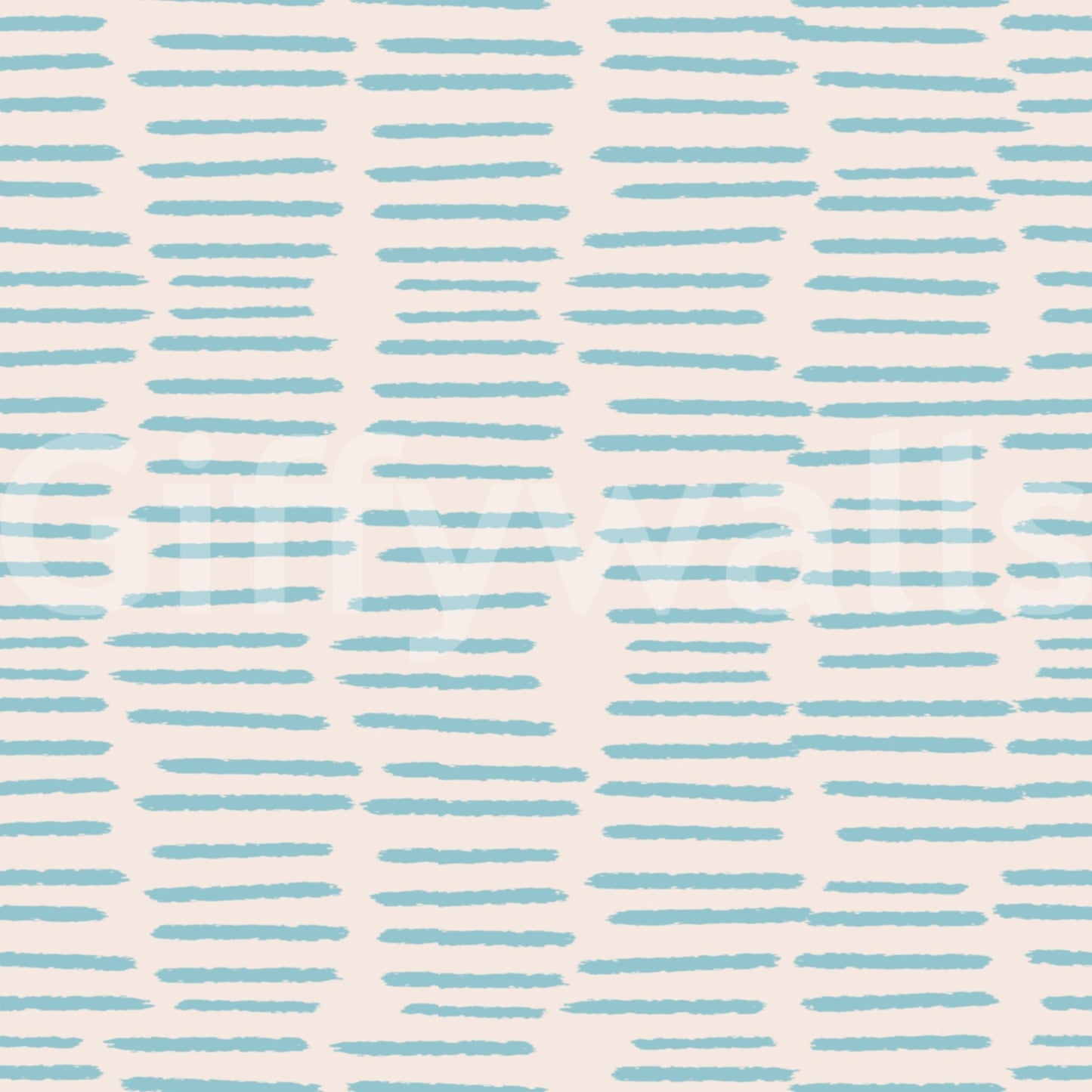 Striped baby blue wallpaper with organic brushwork

