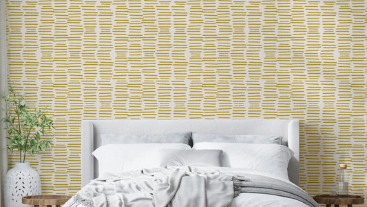 Soft mustard yellow stripes with brush strokes

