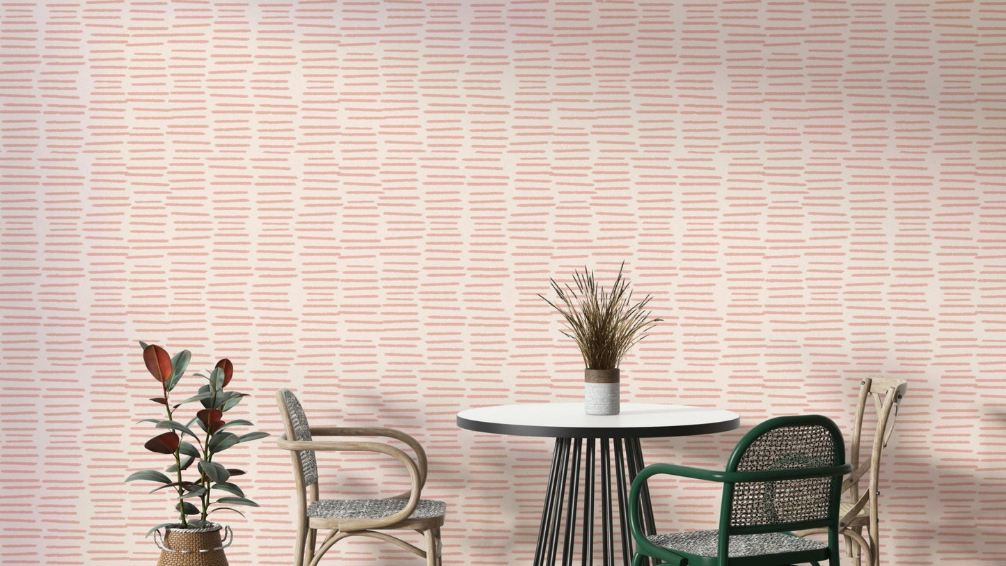 Minimalist pink boho brush stroke wallpaper

