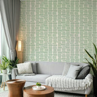 Organic brush stroke sage wallpaper design


