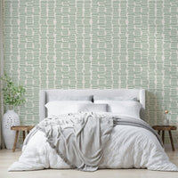 Minimalist sage boho brush stroke wallpaper

