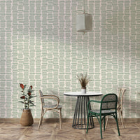 Minimalist wallpaper with sage brush stripes


