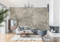 Organic Earth Tapestry wall mural with abstract stone-like surface detail