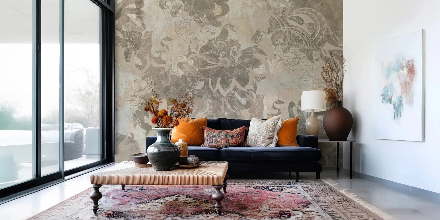 Organic Earth Tapestry wall mural with calm natural texture and depth