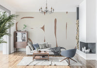 Organic Embrace mural showing flowing curves and soft tones, GD9402