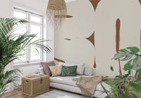 Organic Embrace wall mural with soft beige abstract pattern, GD9402