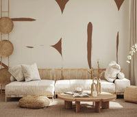 Office wall Organic Embrace mural modern abstract shapes, GD9402