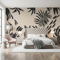 Organic Fern Silhouette Wall MuralGD9155
