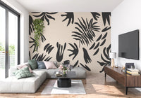 Organic Fern Silhouette Wall MuralGD9155