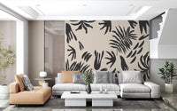 Organic Fern Silhouette Wall MuralGD9155