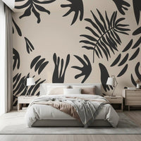 Organic Fern Silhouette Wall MuralGD9155