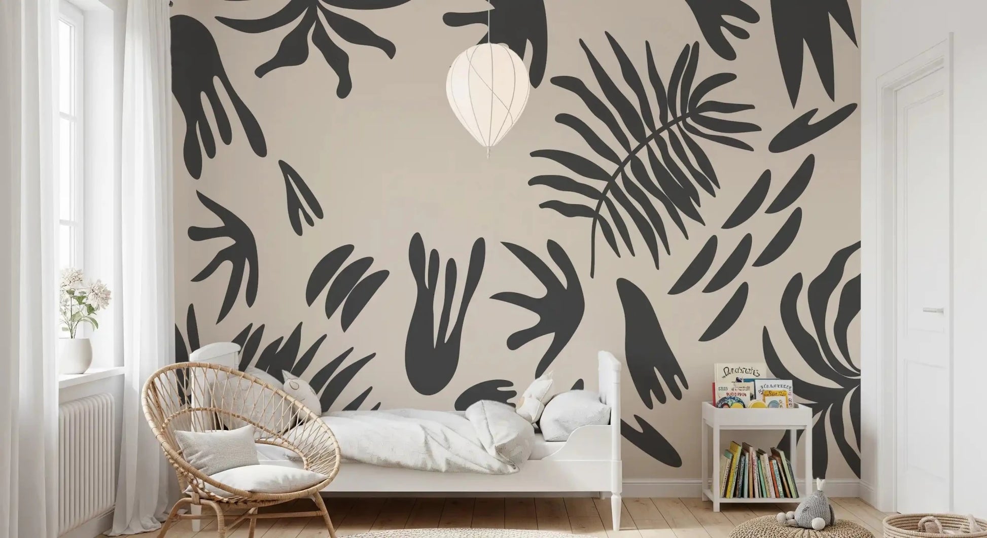 Organic Fern Silhouette Wall MuralGD9155