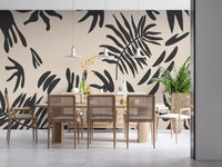 Organic Fern Silhouette Wall MuralGD9155