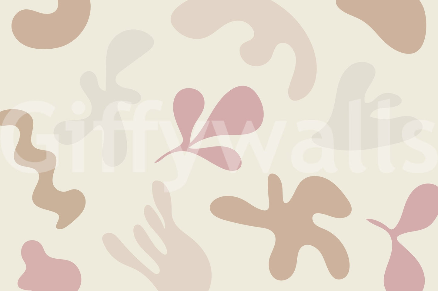 Organic Flow mural featuring soft organic form layout
