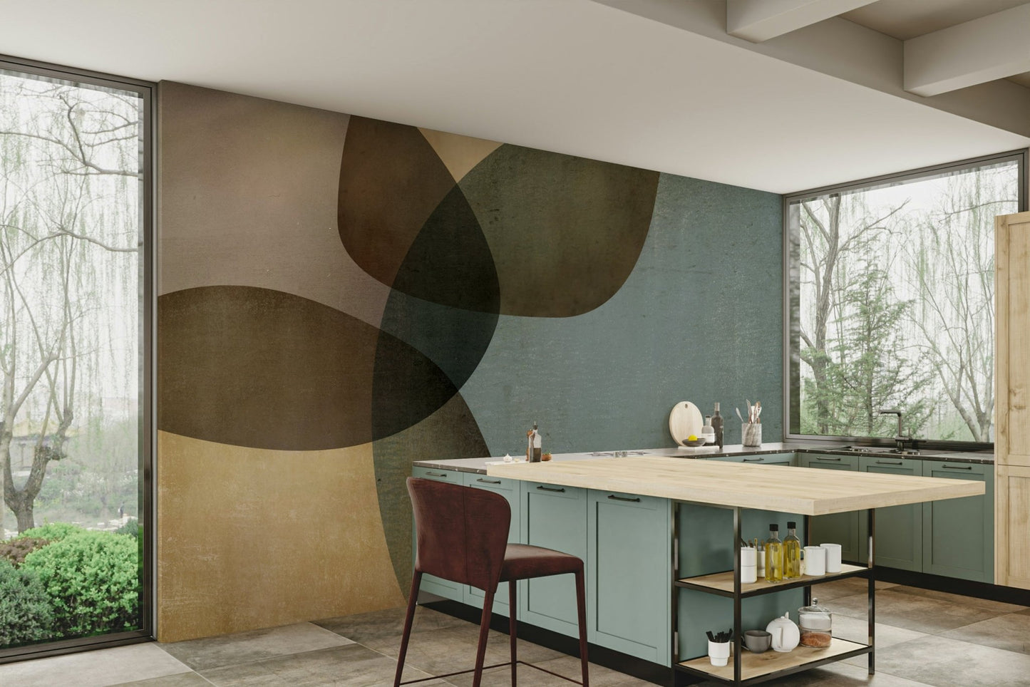 The lines are delicate and the shapes are fluid.

