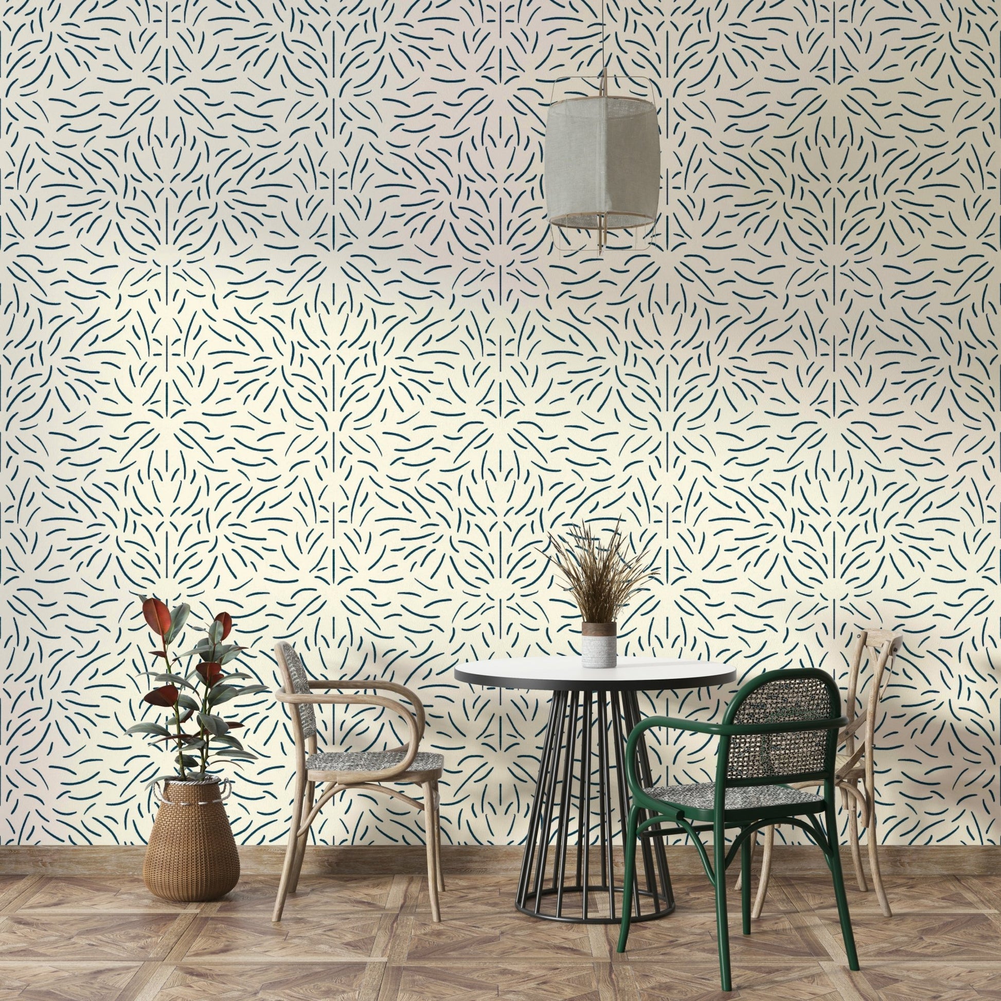 Unique organic flow wallpaper design with soft patterns.

