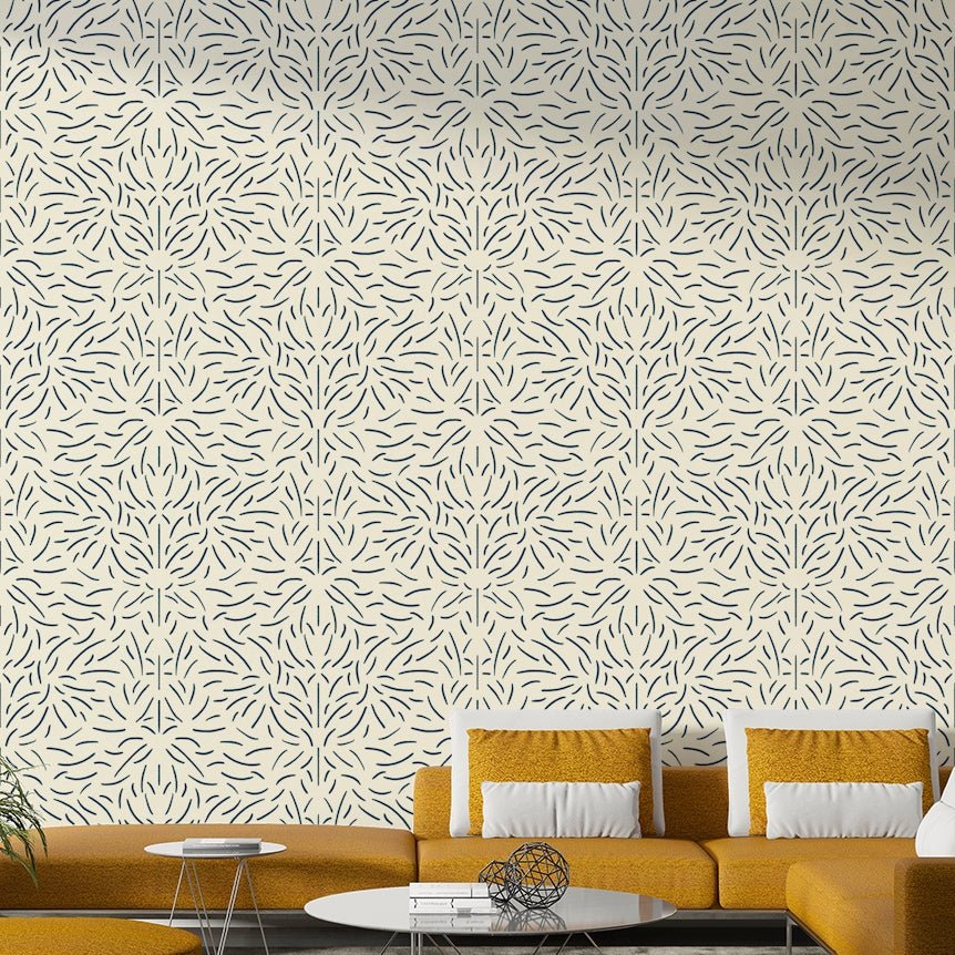 Subtle organic flow wallpaper for a natural ambiance.

