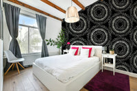 Natural tones in Organic Opulence wallpaper design.

