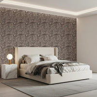 Rustic scatter shapes this dark brown pebble wallpaper from corner to corner
GD9501