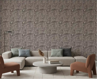 Living room covered in the rustic pebble mosaic wallpaper at full height
GD9501