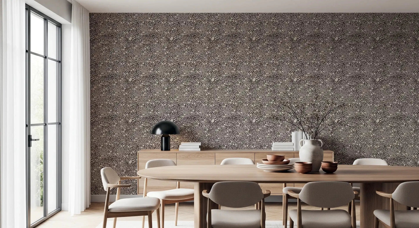Dotted clusters cover the Organic Pebble Mosaic wallpaper repeat throughout
GD9501