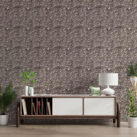 Hallway lined with the dotted brown texture wallpaper edge to edge
GD9501