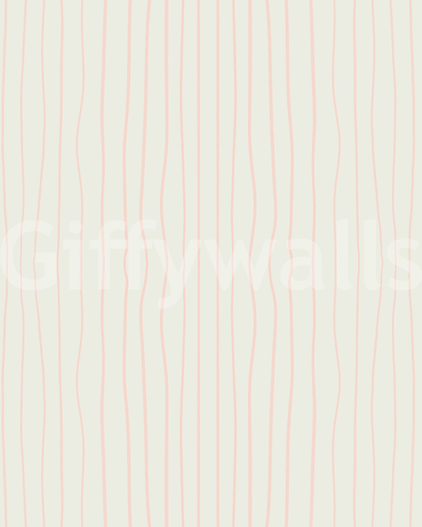 Wall mural with pink wave design

