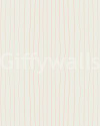 Wall mural with pink wave design

