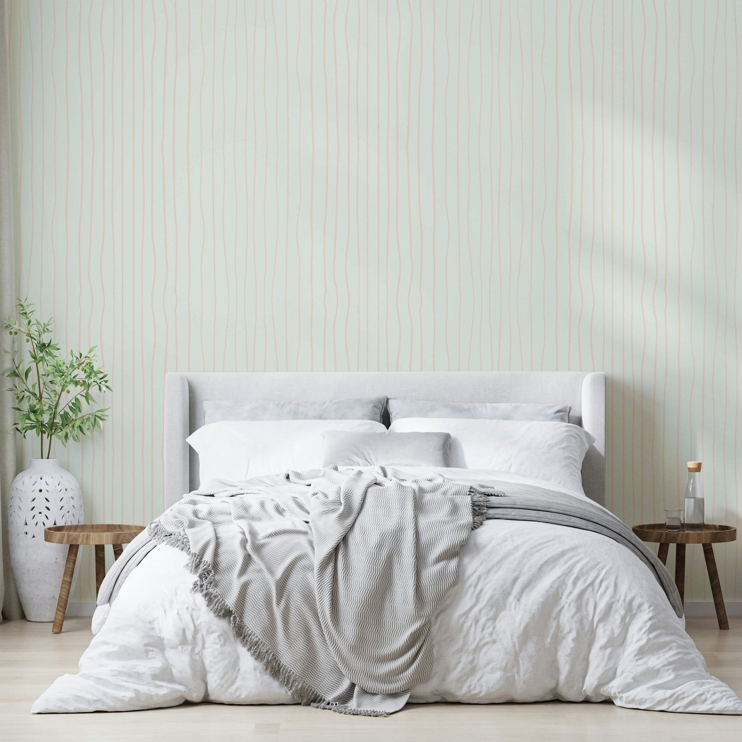 Organic line wallpaper with soft tone

