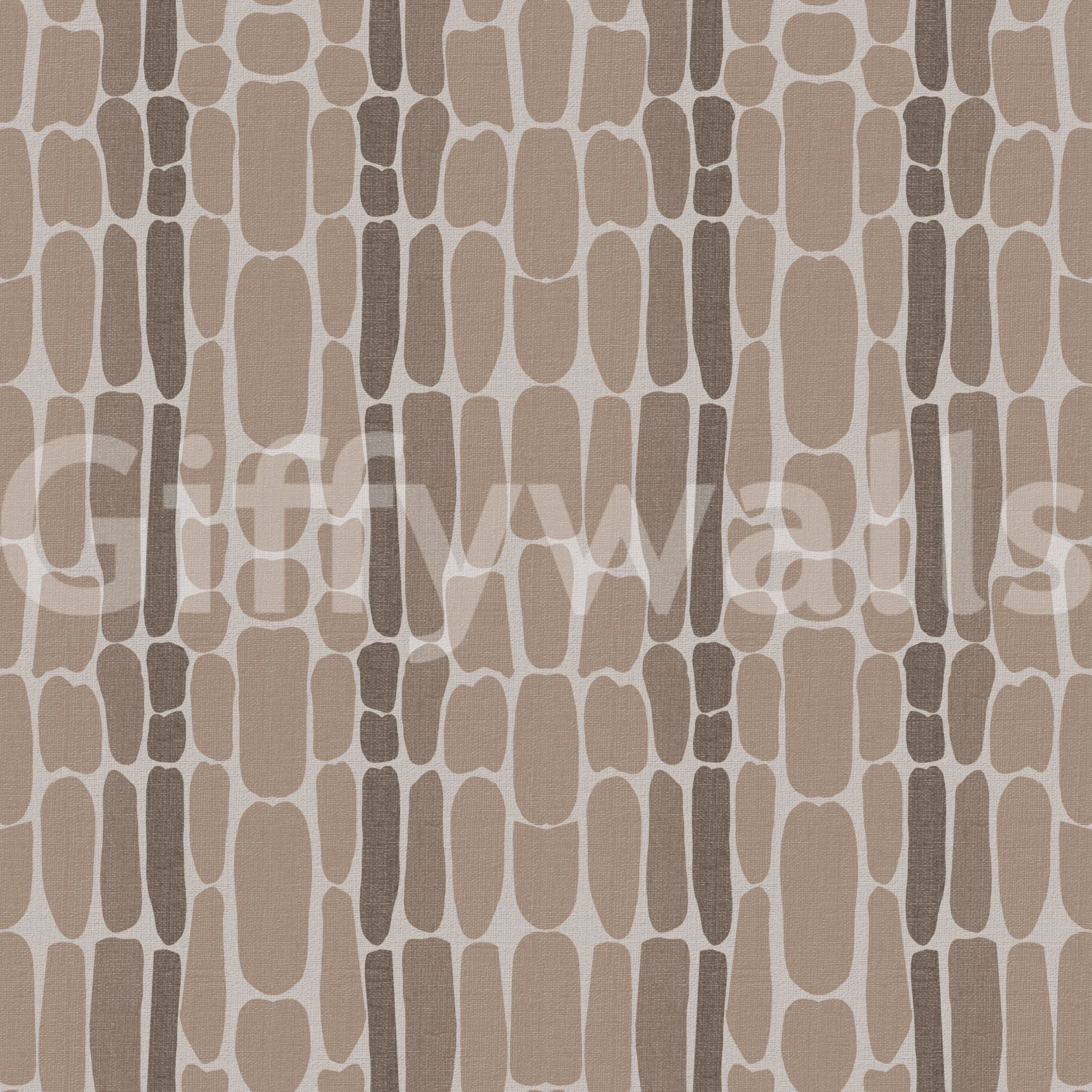 Smooth matte finish gives Organic Stone Mosaic wallpaper a soft glare-free look⁠GD9555