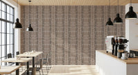 Stacked ovals trail behind a Café-dining zone in Stone Mosaic wallpaper.
GD9555