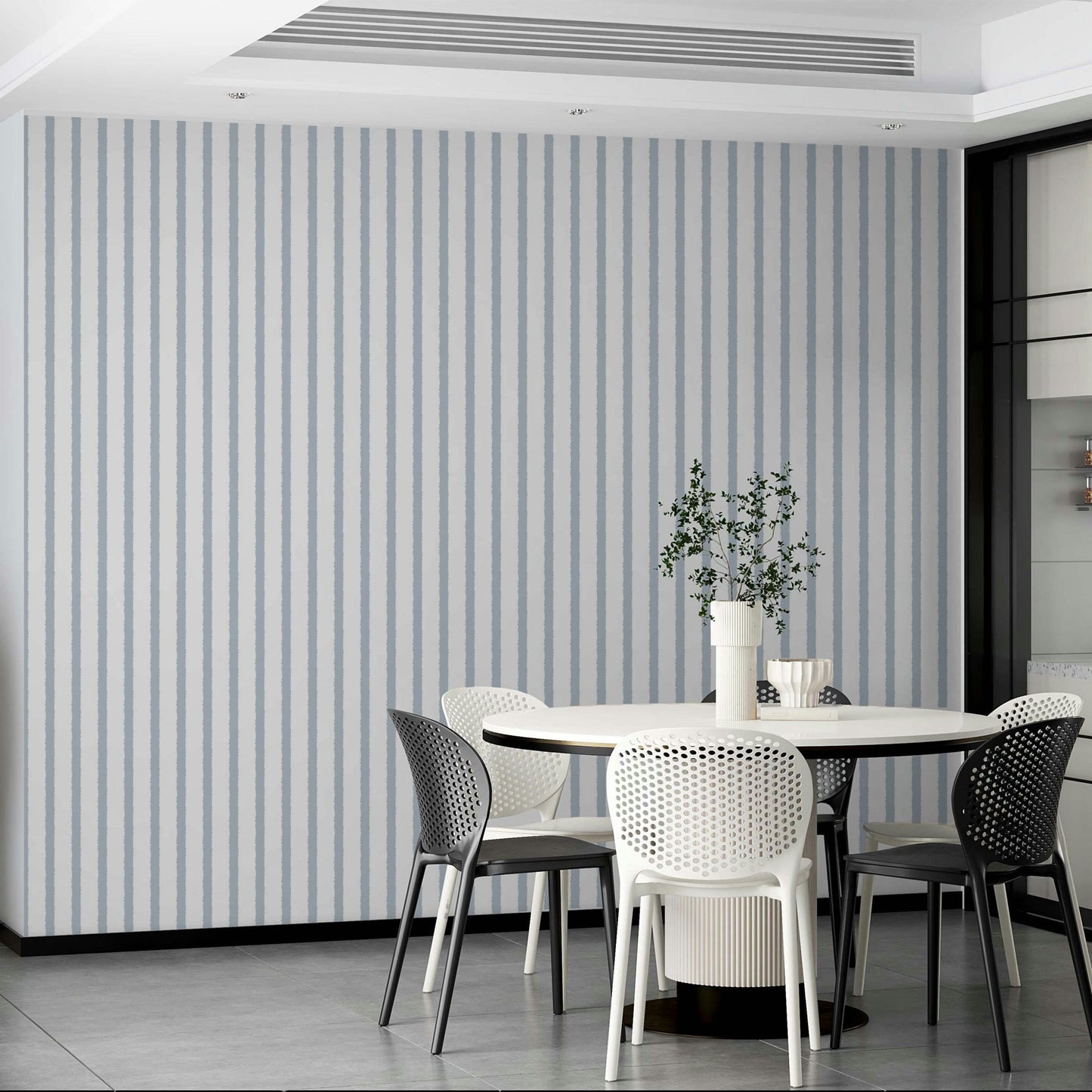 Organic Stripes in Light Blue Wallpaper⁠