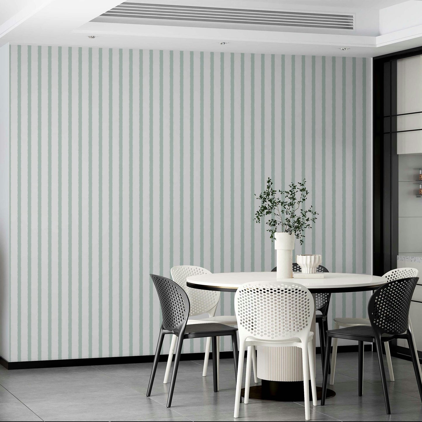 Organic Stripes Light Sage Wallpaper⁠
