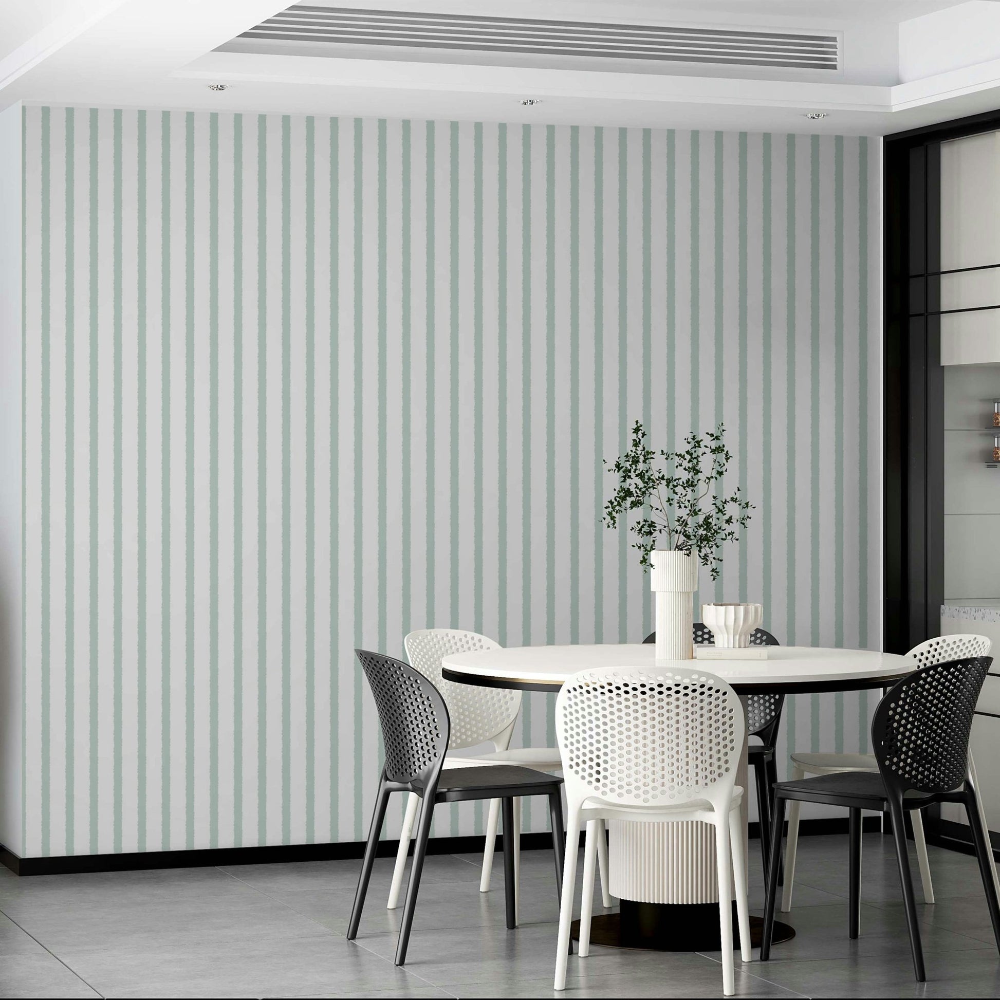 Organic Stripes Light Sage Wallpaper⁠